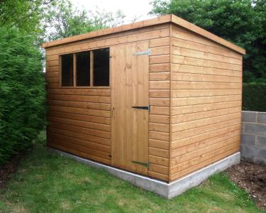 3.0m x 2.4m (10' x 8') Premier Pent Shed
